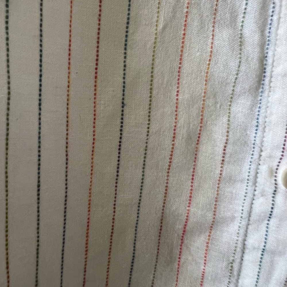 Chico's Multicolor White Multi Colored Striped Li… - image 3